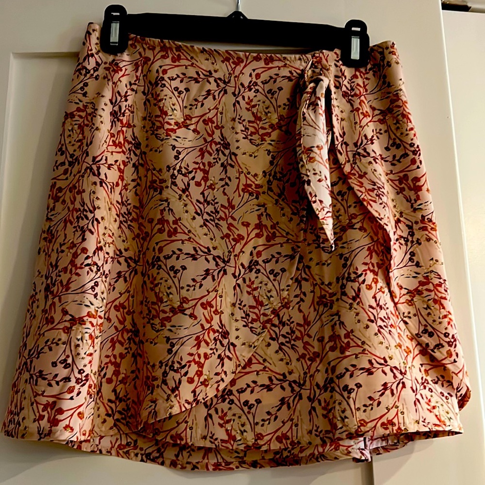 Sage floral skirt